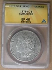 $1 1878-CC Morgan Silver Dollar ANACS XF Details Carson City Mint * AvenueCoin