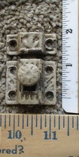 Antique Wrought Iron cabinet spring latch, ornate, with catch 1800's