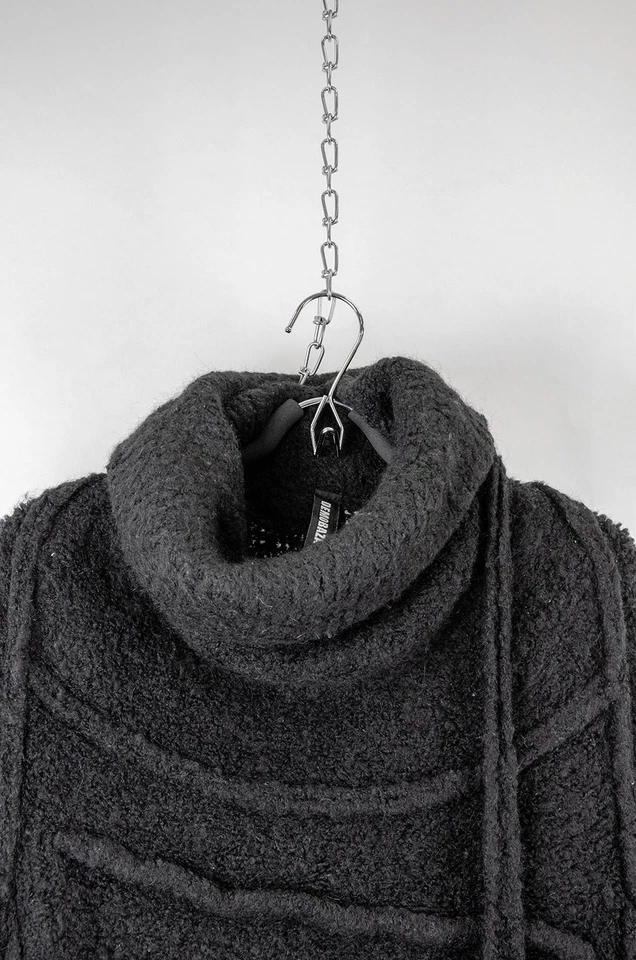 DEMOBEZA Abrigo Suéter Largo Avanzado Lana Merino Alpaca - Cuello Alto Foto 3 de 4