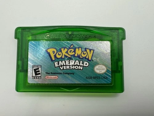 Pokemon Emerald GBA (Game Boy Advance, 2005) *New Battery* Authentic