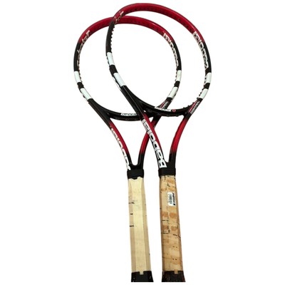 Babolat Pure Control 2-Pack Tennis Rackets Black/Red - Used One With Crack