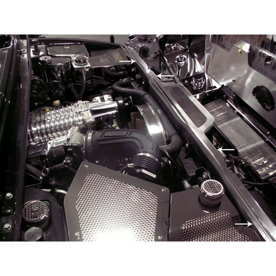 Perforated Stainless Steel Header Plate for 2003-2007 Hummer H2 - Image 3 of 4