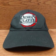 Demon Slayer Kimetsu No Yaiba Hat Cap Manga Anime Logo Strapback Black Cotton
