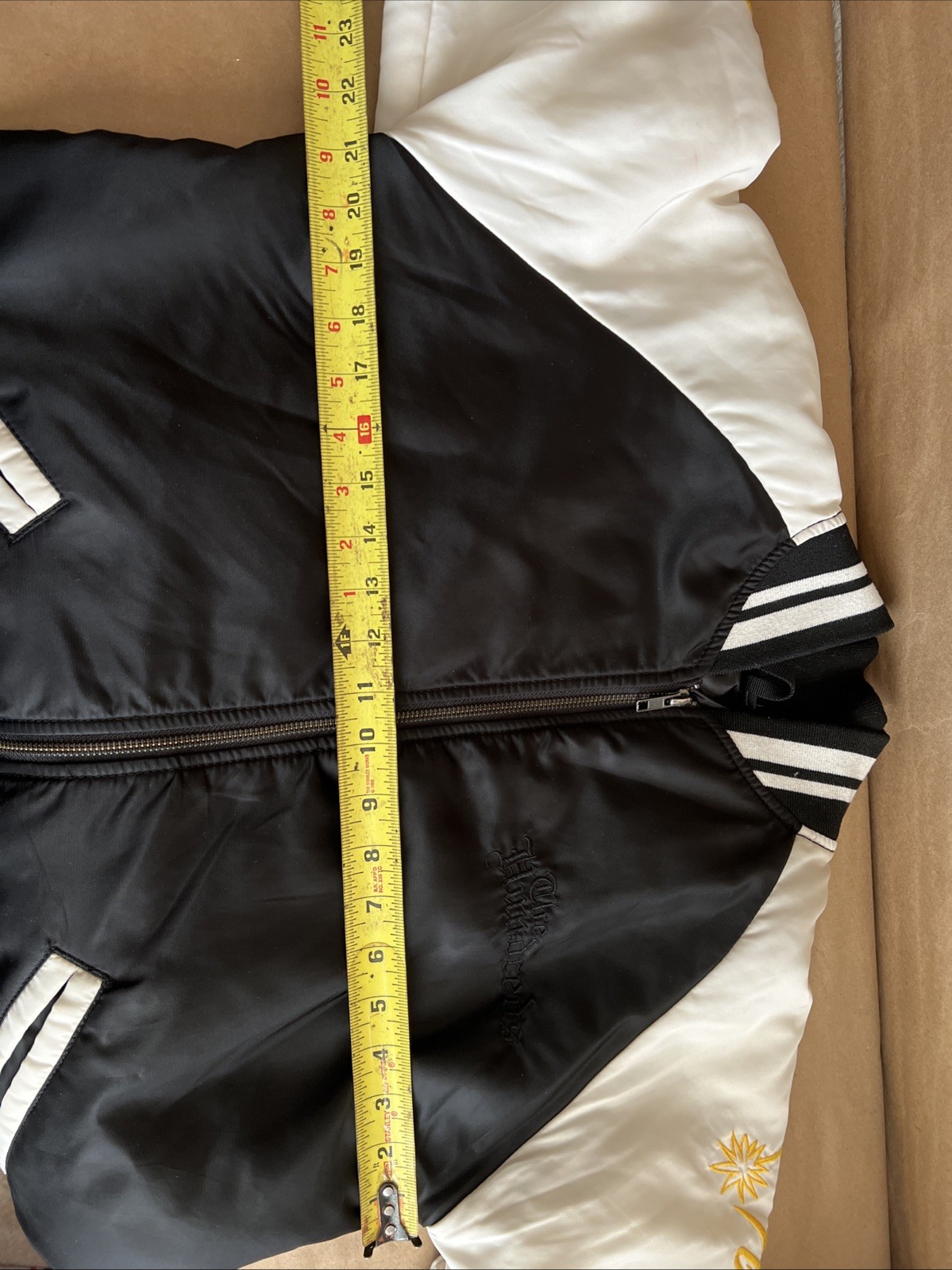The Hundreds TH Varsity Bomber Jacket Black White Sleeves Men's Size Medium image 8