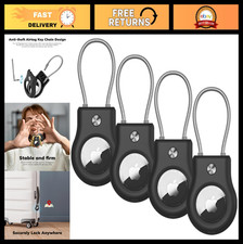 4 Pack AirTag Holder - Durable Anti-Lost Case with Keyring for Luggage, Keys, Pe