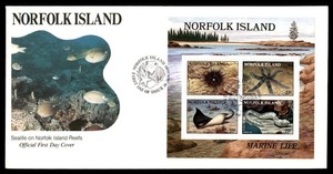 Mayfairstamps Norfolk Island FDC 1986 block marine life First Day Cover aaz_6880
