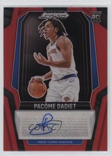 2024-25 Panini Prizm Black Rookie Signatures Red 15/99 Pacome Dadiet Auto go9