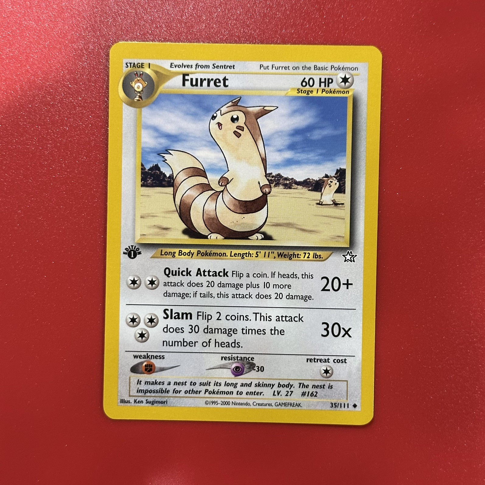Furret 35/111 1st Edition Uncommon Neo Genesis NM