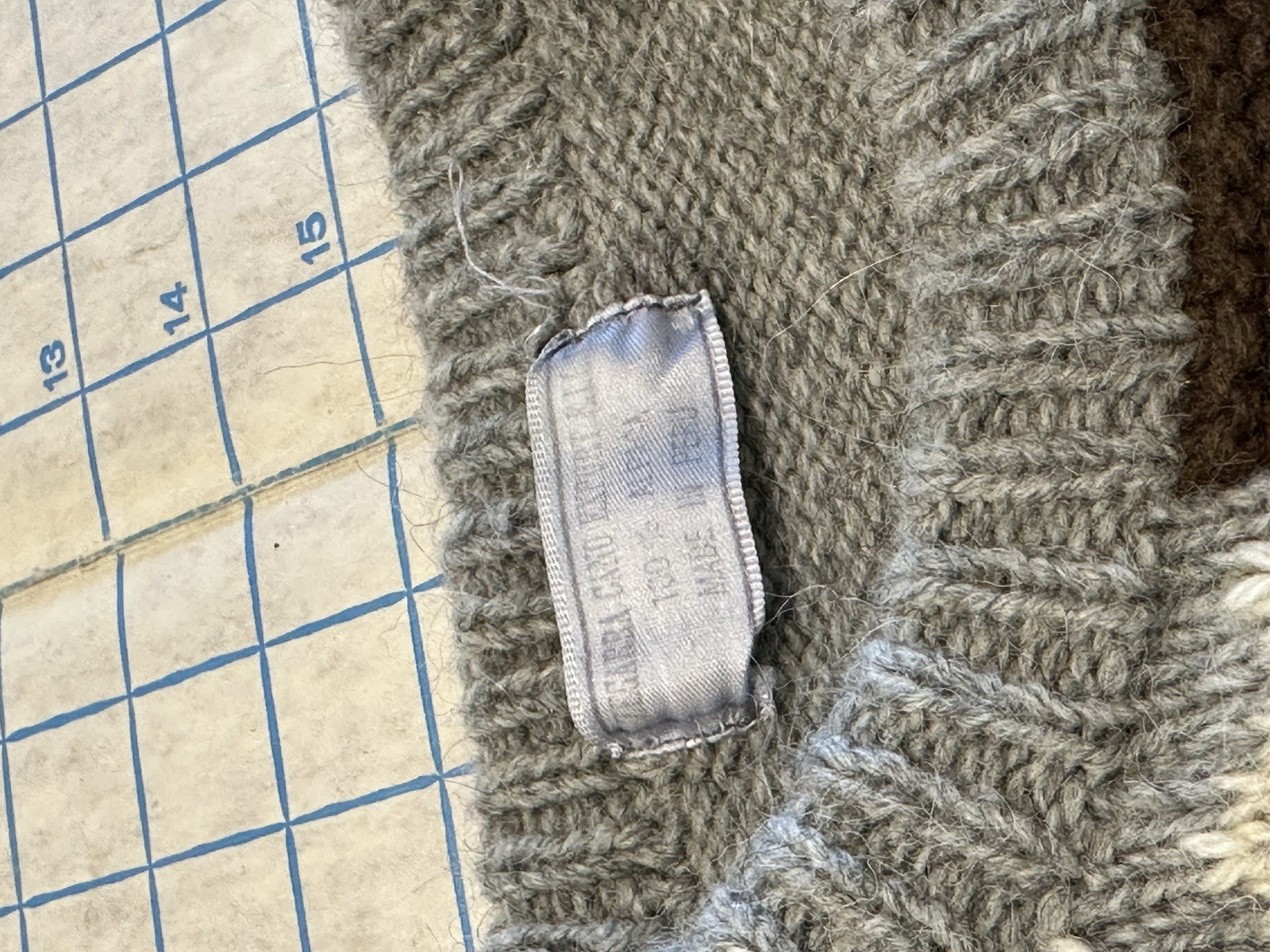 Patchwork Effect Wool Alpaca Sweater Size large M… - image 6