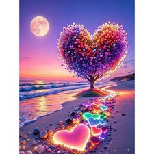 5D Love Tree Road Diamond Painting Kits for Adults Beginners, Colorful