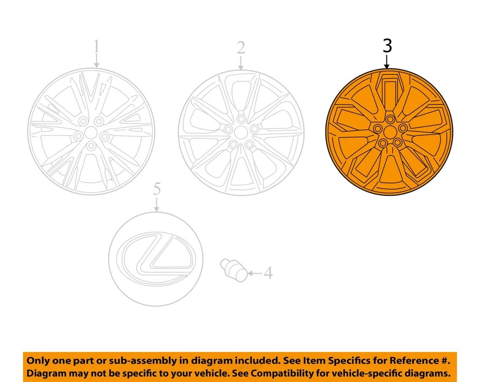 Llanta Lexus LC500 LC500h 74361 A 2018-2025 llanta 21x8,5 negra pulida 4261111090  Foto 4 de 4