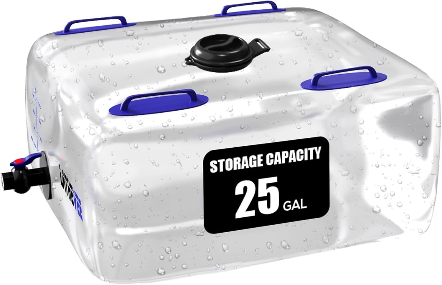 Water Storage Bladder, 25/50/100 Gallon Portable Water Tank, Collapsible Water S