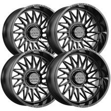 Set Of 4 Lock Extreme Assault 20x9 8x170 1mm Gloss Black Wheels Rims 20 Inch