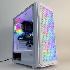 Gaming Desktop PC GeForce RTX 4060 Intel i7-11700 32GB DDR4 1TB SSD Win11 White