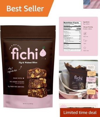 Italian Fig and Walnut Bites - Delicious High Fiber  Snack in 7 Ounce Pack