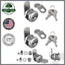 2Pcs Keyed Alike Cam Locks for Tool Boxes, Cabinets, and Security Compartments