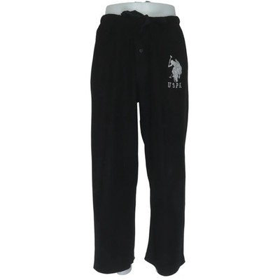 U.S. Polo Assn., Pyjamahose, Größe: M, Schwarz, Polyester, Print, Fleece #Lda