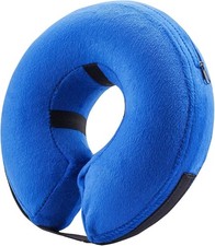 Bencmate Inflatable Dog Collar Medium Blue Velvety NEW