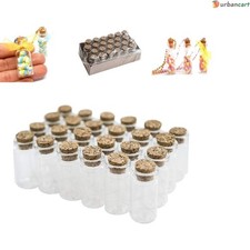 Mini Clear Glass Jars with Corks   Versatile DIY  Wedding Favors 48 Pack 