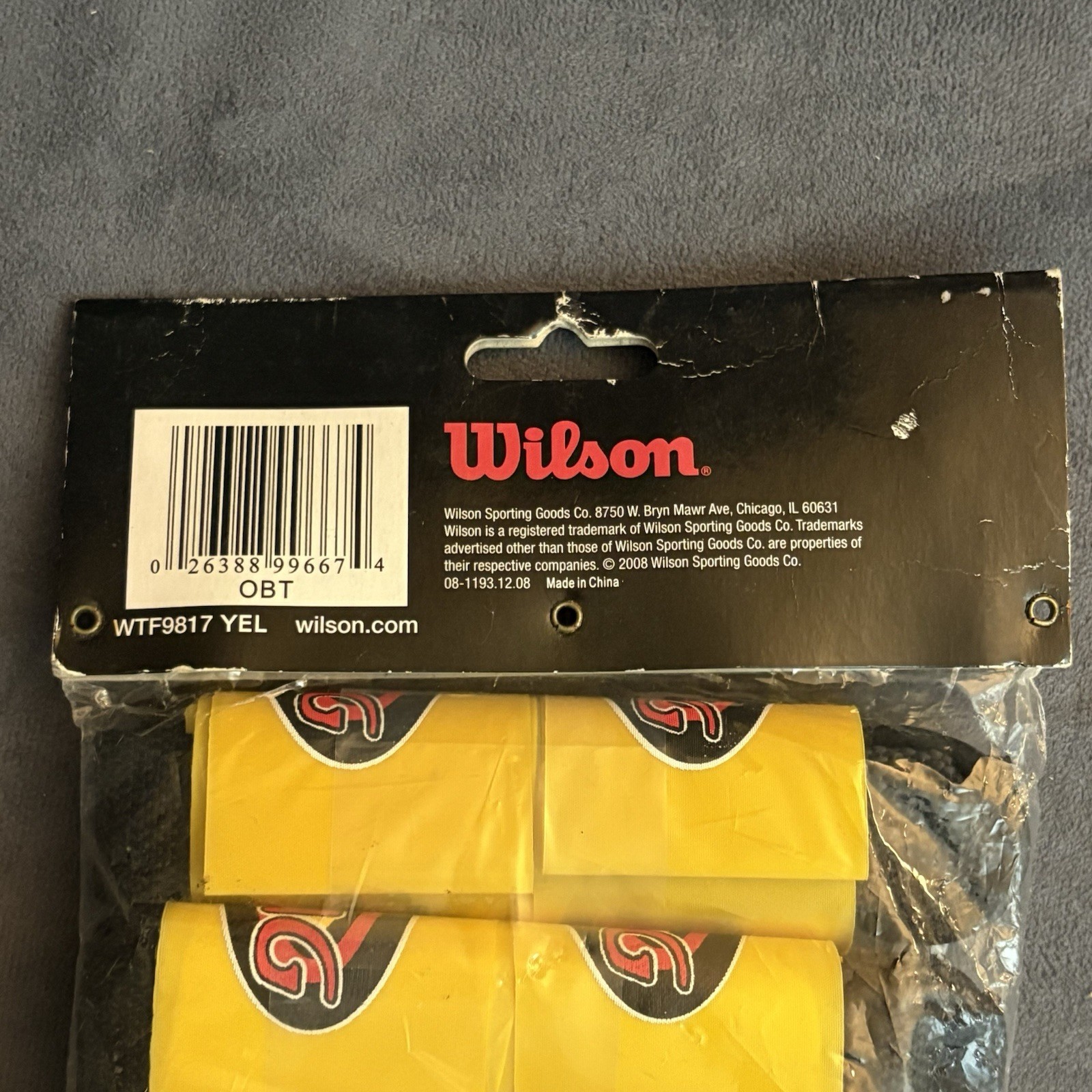 Wilson NFL Flag Football Belt Set Yellow Hook & Loop Quick Release 5 Belts NEW