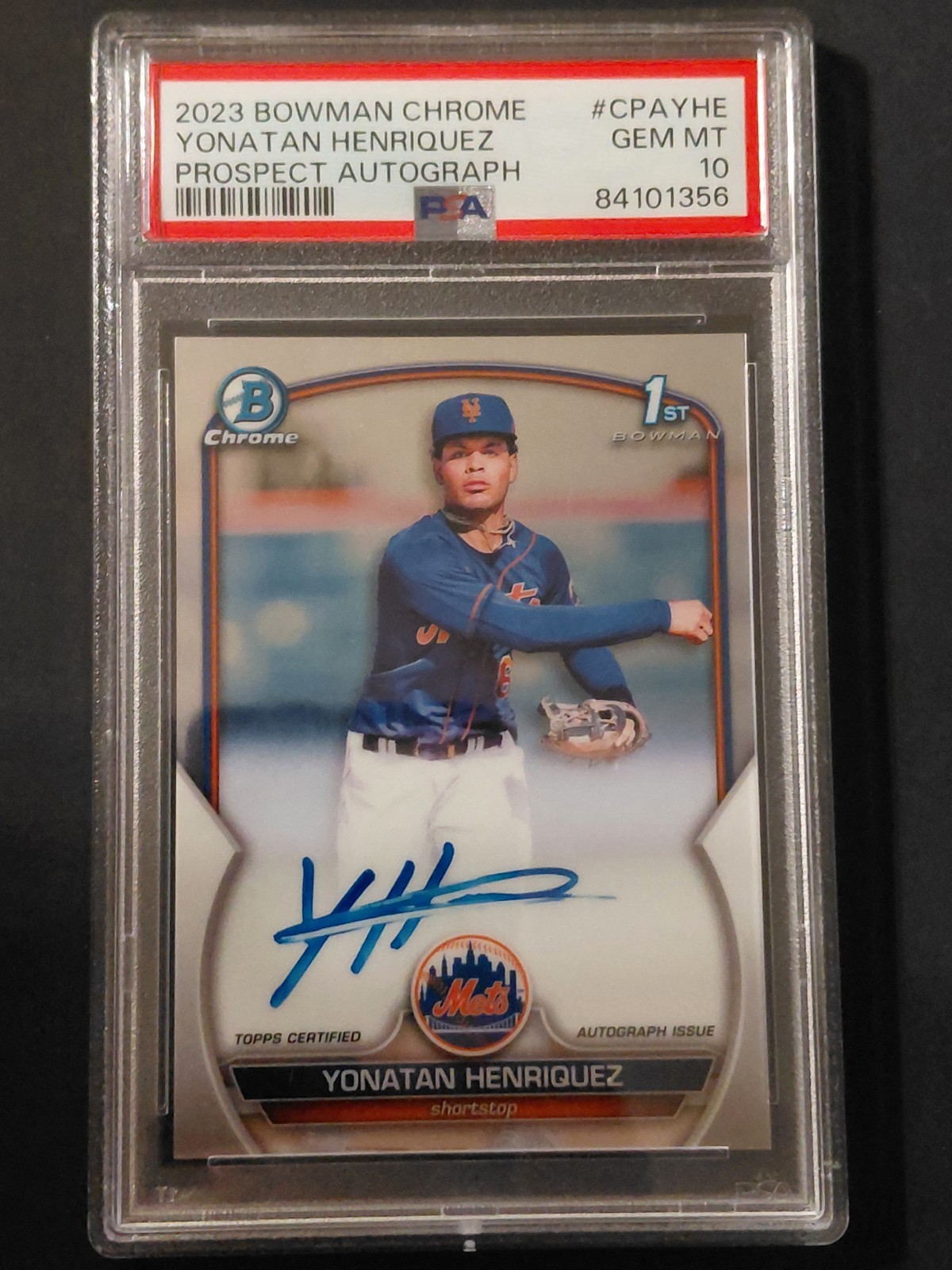 2023 Bowman Chrome Prospect Yonatan Henriquez Auto #CPA-YHE PSA 10 GEM MT