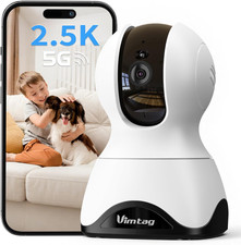 2.5K QHD Pet Camera 360  WiFi Indoor Security Dog Baby Monitor Motion Tracking