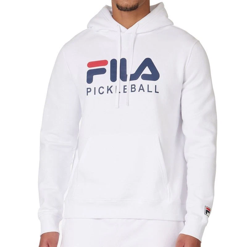 Fila Pickleball Hoodie Unisex White Graphic Logo Spellout Performance Tennis - Image 3 of 4
