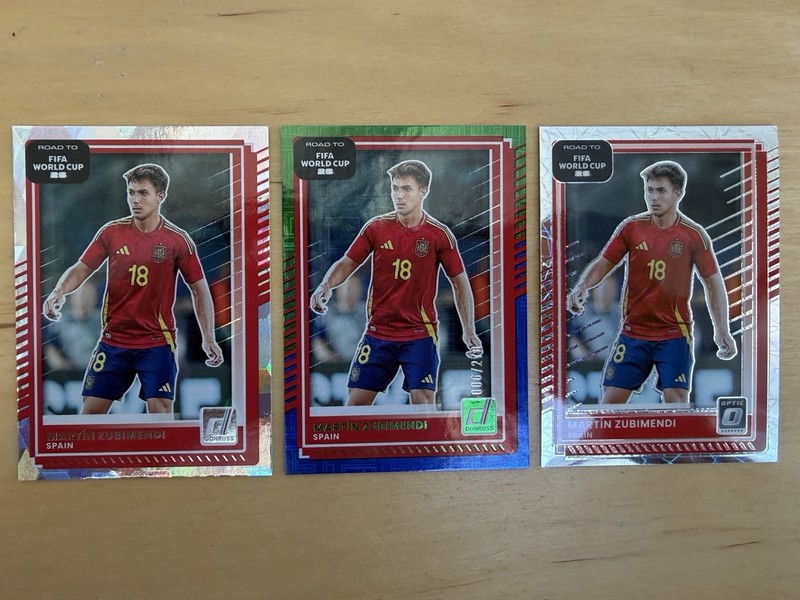 2025-26 Panini Donruss World Cup MARTIN ZUBIMENDI Green/Blue /270 + Optic Ice