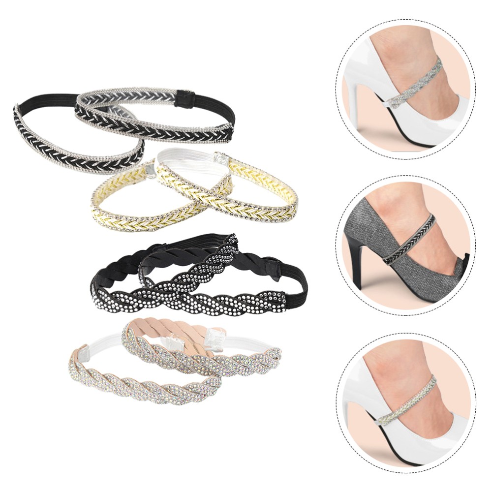 APL 4 Paia Lacci Antigoccia Donna Cinghie Sostituibili Tacco Alto Regolabile