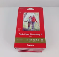 Lot of 4 Packs - Canon Plus Glossy II Model PP-301 Inkjet Photo Paper 400 Total