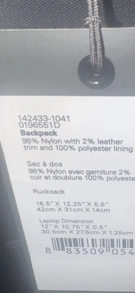 Tumi Corporate Collection Backpack 1374431041 - Image 4 of 4