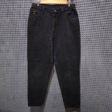 VTG High Rise Black Jeans Sz14 32x32 90s Wrangler Mom Curvy Tapered Grunge Goth