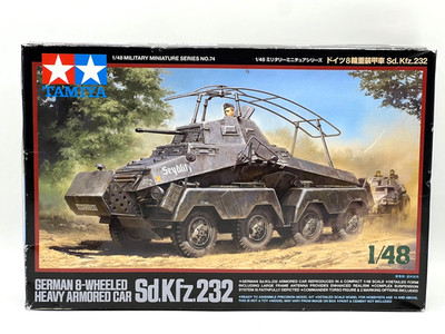 Tamiya 32574 Sd.Kfz.232 8-Wheeled Armored Vehicle 1/48 Scale Plastic Model Kit