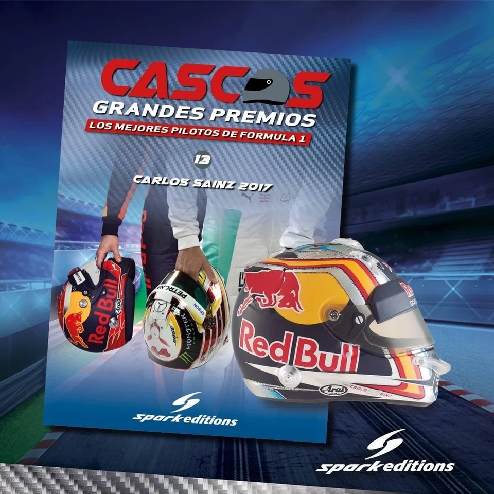 MINI CASCO CARLOS SAINZ RENAULT 2017 TORO ROSSO FORMULA 1 (SCALA 1:5) NUOVO - Immagine 2 di 2