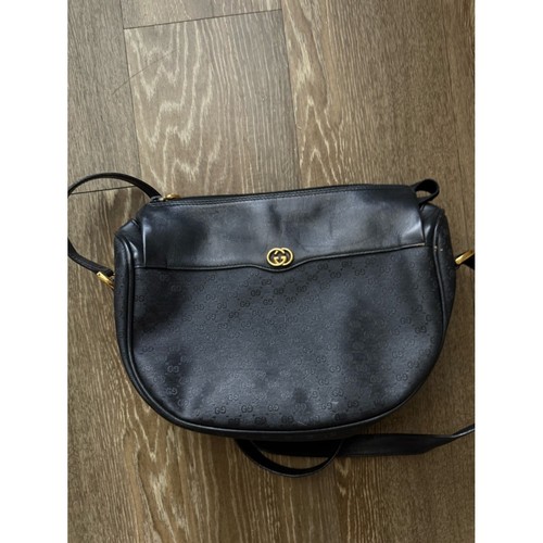VTG Gucci Black GG Logo Shoulder Bag