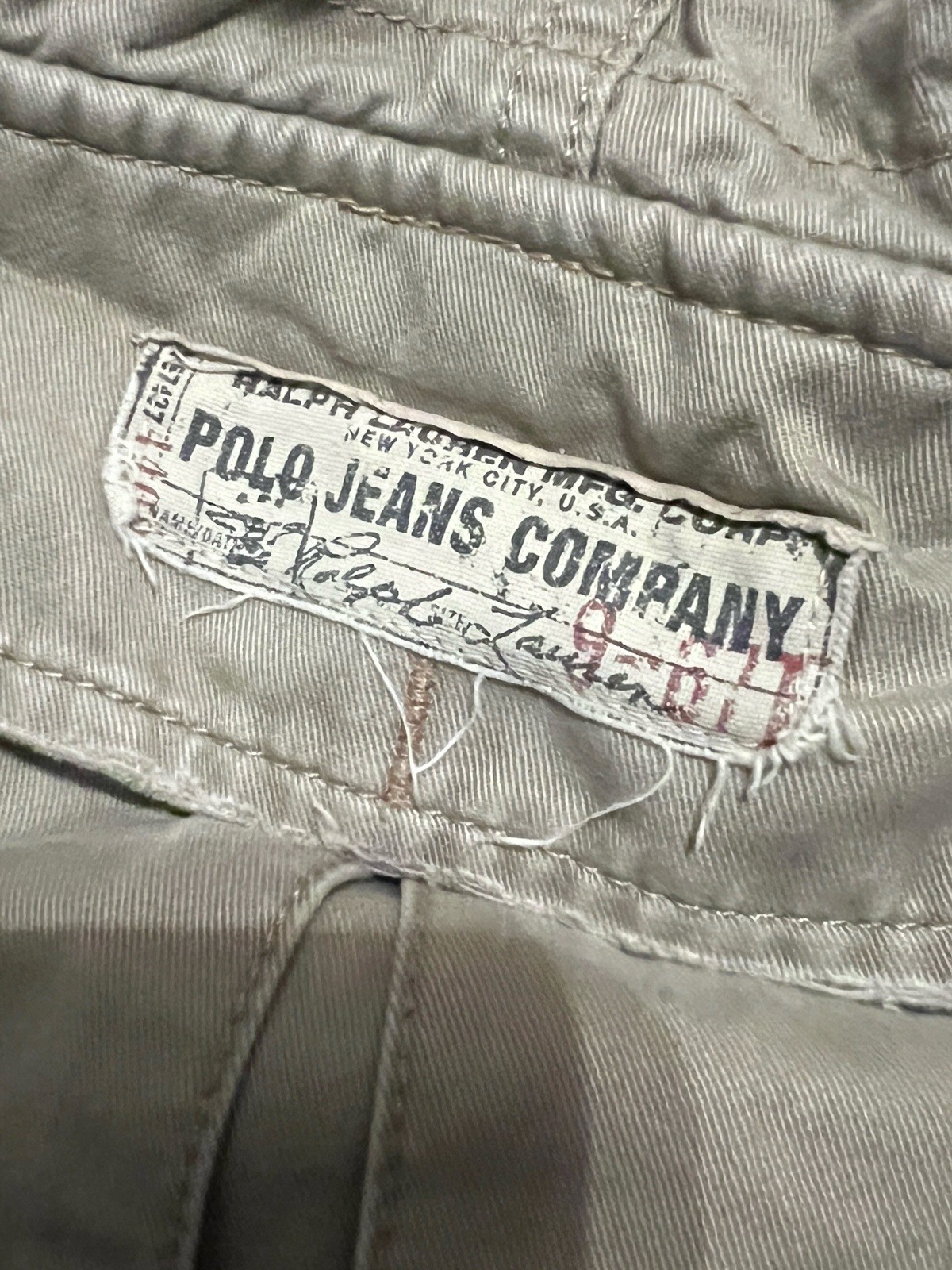 Vintage Polo Jeans Co Cargo Pants Men's 32x32 Military Paratrooper Surplus