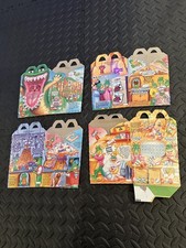 The Dinosaurs Dino Motion McDonald's Happy Meal Boxes 1993 Complete Set Of 4