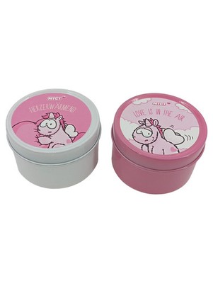 NICI Dekodose Einhorn Mehrfarbig Charmant 2er Set Dose Aufbewahrung 6cm