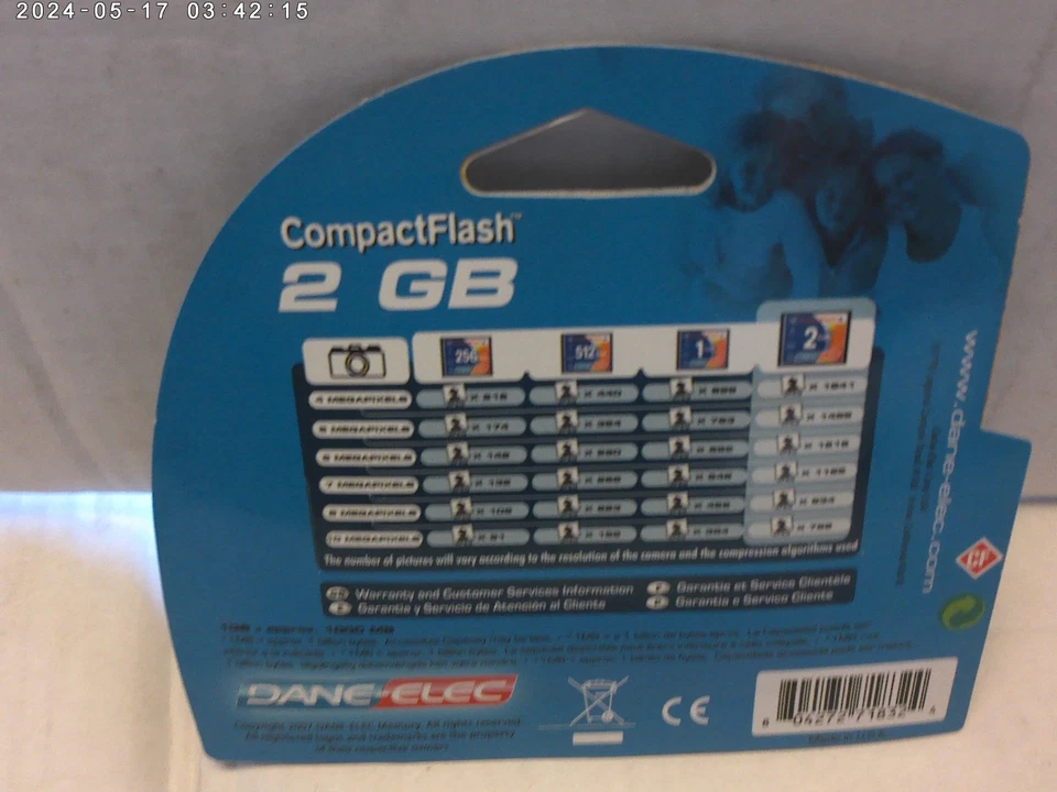 2GB Compact Flash card (Dane-elec) NEW - Image 2 of 2