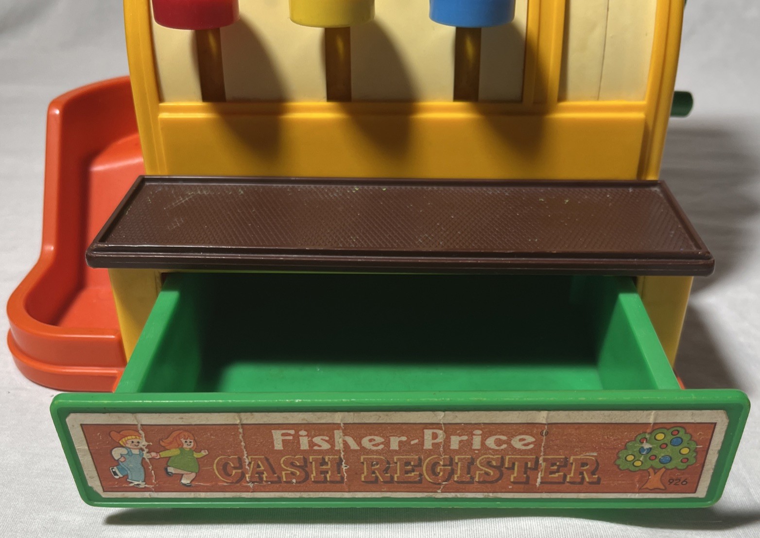 как выглядит Fisher Price 1974 Vintage Cash Register Working No Coins FREE SHIPPING фото