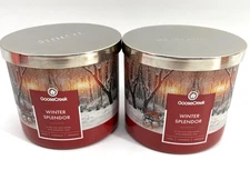 Goose Creek  (2) WINTER SPLENDOR 3 Wick Candle HOLIDAY Cinnamon, Firewood
