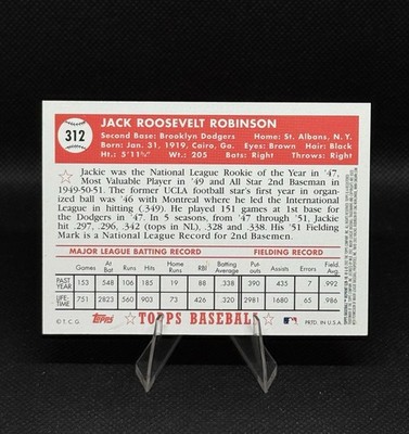 2002 Topps Jackie Robinson Gold 1952 World Series Reprint #312 | eBay