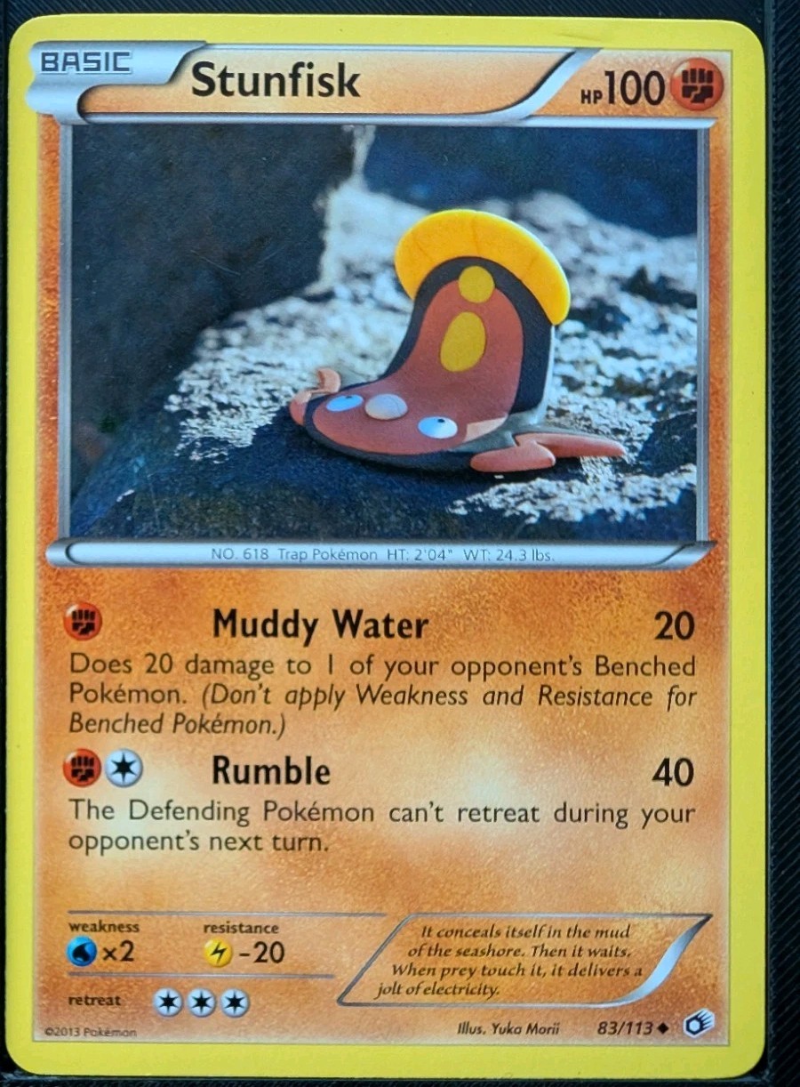 074PK083 - Stunfisk- 83/ 113 - Legendary Treasures - Uncommon *