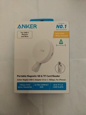 Anker MagGo USB-C Adapter, SD Card Reader, Portable Magnetic Memory For iPhone