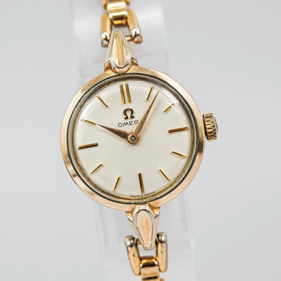 Pulseira feminina RARA *Excelente+5* Vintage 1958 OMEGA Cal.244 corda manual ouro 20mm - Imagem 3 de 4