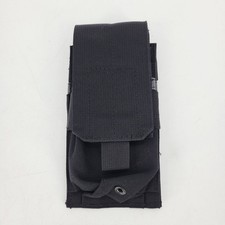 Mil-Spec Single Pocket 556 Magazine Pouch 1x2 Black MOLLE Adjustable Flap LE