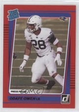 2021 Panini Donruss Rated Rookie Press Proof Red Odafe Oweh #345 gl5
