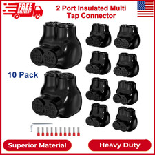 2 Port Insulated Multi Tap Connector 2-14AWG Aluminum to Copper Wire Connectors