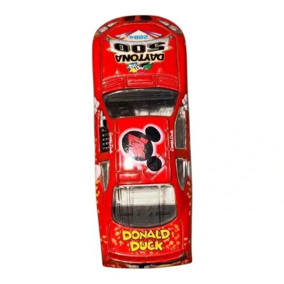 Disney Donald Duck Daytona 500 Diecast Car 2004 Red 1:64 Scale Nascar EUC - Image 4 of 4