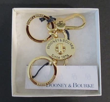Authentic Dooney & Bourke MARINE BLUE Turnkey Valet Key FOB/Bag Charm NEW in Box